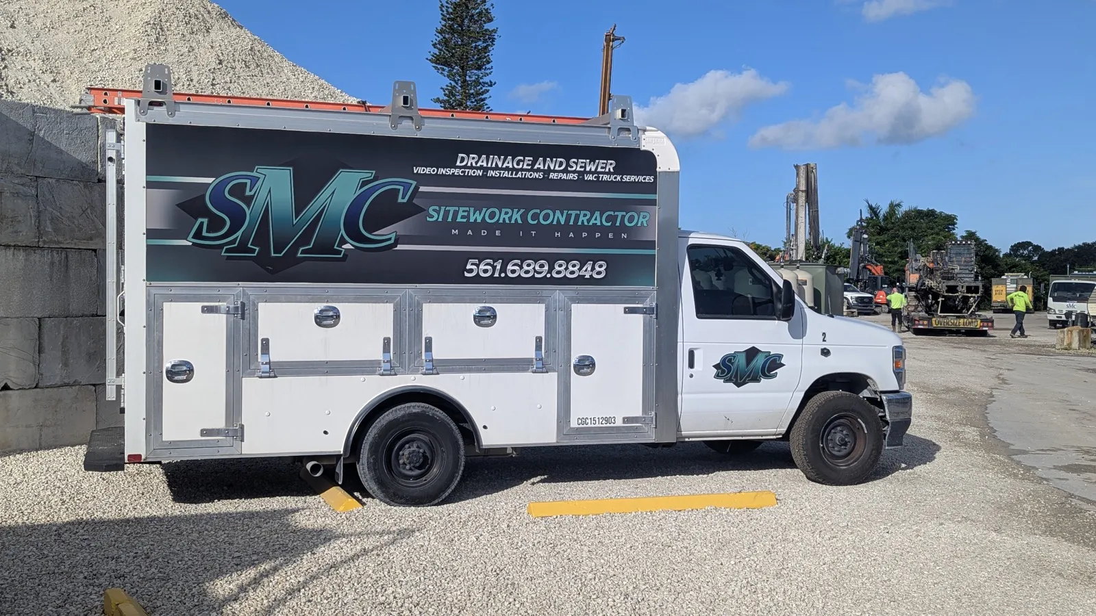 SMC drainage and sewer camera inspection truck - video inspection, installations, repairs, vac truck services
